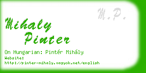 mihaly pinter business card
