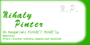 mihaly pinter business card